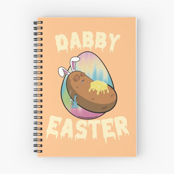 Item preview, Dabby Easter-Funny Stoner Cartoon-Baked Potato Doing Dabs from a Dab Rig-Tie Dye Easter Egg designed and sold by YomeHayin.