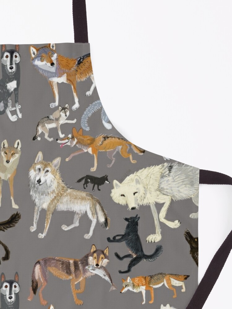Alternate view of Wolves of the world  Grey Apron