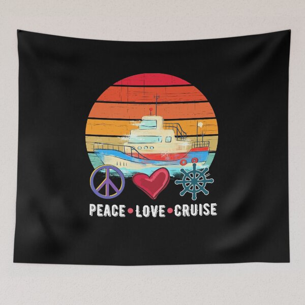 Item preview, Peace Love Cruising (Family Cruise Vacation Matching Gift) designed and sold by i-longmanshop.