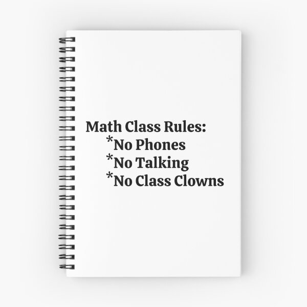 Item preview, Math Class Rules No Phones No Talking No Class Clowns - Funny Math  designed and sold by usaworld.