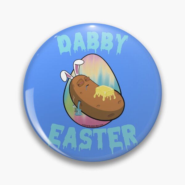 Item preview, Dabby Easter-Funny Stoner Cartoon-Baked Potato Doing Dabs from a Dab Rig-Tie Dye Easter Egg designed and sold by YomeHayin.