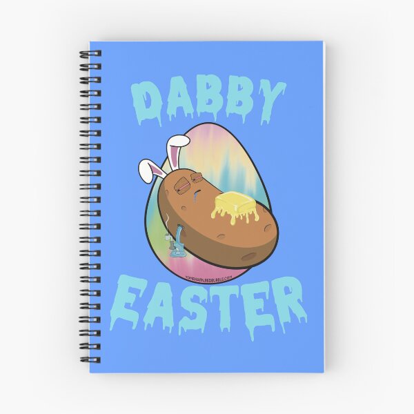 Item preview, Dabby Easter-Funny Stoner Cartoon-Baked Potato Doing Dabs from a Dab Rig-Tie Dye Easter Egg designed and sold by YomeHayin.