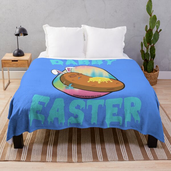 Item preview, Dabby Easter-Funny Stoner Cartoon-Baked Potato Doing Dabs from a Dab Rig-Tie Dye Easter Egg designed and sold by YomeHayin.