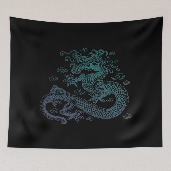 Item preview, Dragon chinois bleu . classique designed and sold by feyhnvfeijoo.