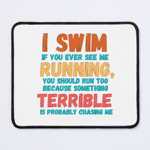 Item preview, I Swim If You Ever See Me Running Funny Swimmer Classic T-shirt designed and sold by Ryn2020.