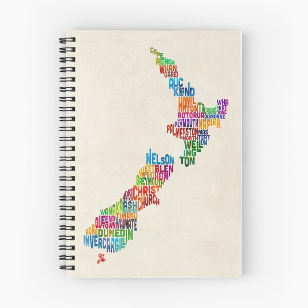 Item preview, New Zealand Typography Text Map designed and sold by ArtPrints.