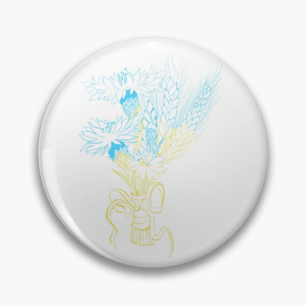 Item preview, A bouquet of cornflowers with an ear of yellow-blue wheat is the national symbol of Ukraine. designed and sold by Sunshine2504.