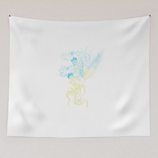 Item preview, A bouquet of cornflowers with an ear of yellow-blue wheat is the national symbol of Ukraine. designed and sold by Sunshine2504.