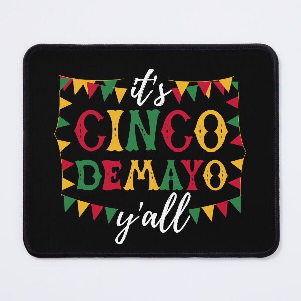 Item preview, Festive Cinco De Mayo Pattern Cinco De Mayo Fiesta Mexican Vacation Happy Cinco De Mayo White Text designed and sold by CaitU.