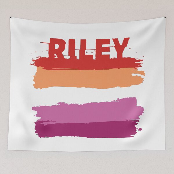 Item preview, Riley lesbian name Rainbow LGBT pride designed and sold by LoveIsColorful.