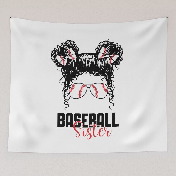 Item preview, Baseball Sister Messy Bun Family Baseball Sis designed and sold by clothesy7.