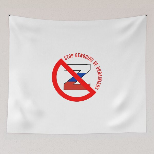 Item preview, Stop Genocide of Ukrainians Restricted Z symbol designed and sold by IuriiVlasenko.