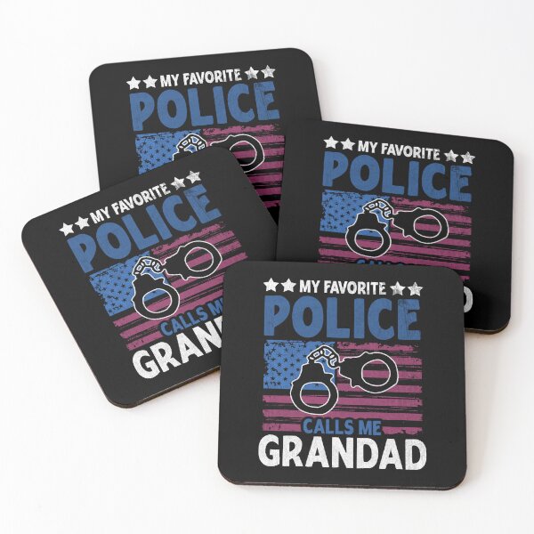 Item preview, My Favorite Police Calls me Grandad America Flag designed and sold by Dolphin Graphic.