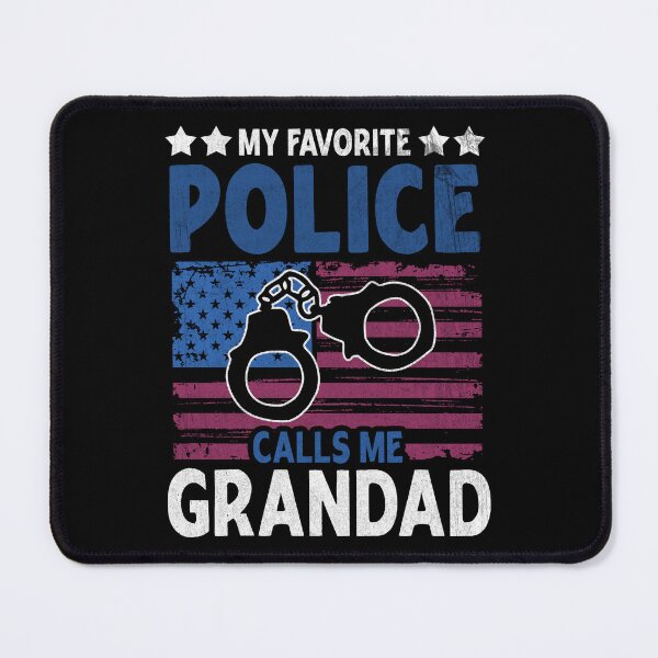Item preview, My Favorite Police Calls me Grandad America Flag designed and sold by Dolphin Graphic.