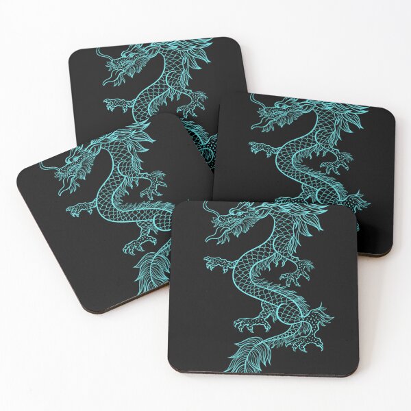 Aperçu de l'œuvre dragon dragon chinois dragon turquoise . classique créée et vendue par feyhnvfeijoo.