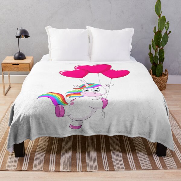 Item preview, Cute unicorn floats on heart balloons designed and sold by Christine Wulf.
