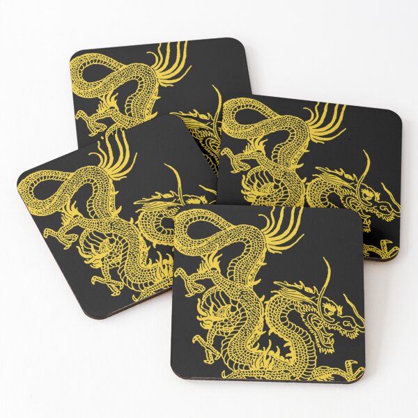 Item preview, Dragon chinois jaune (doré) . classique designed and sold by feyhnvfeijoo.