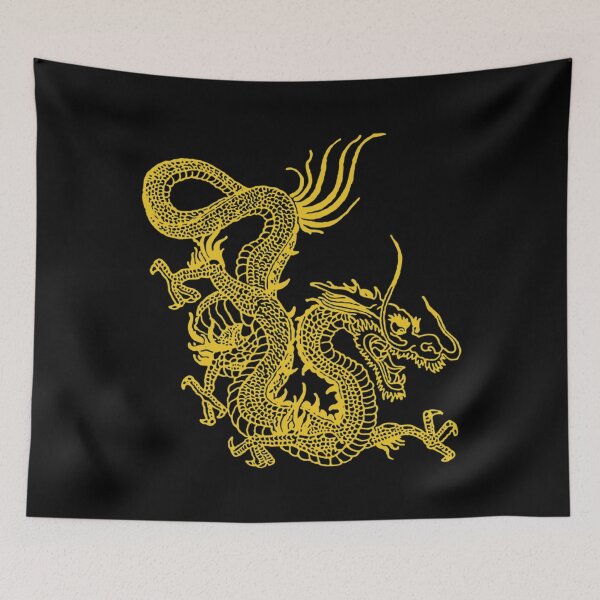Item preview, Dragon chinois jaune (doré) . classique designed and sold by feyhnvfeijoo.