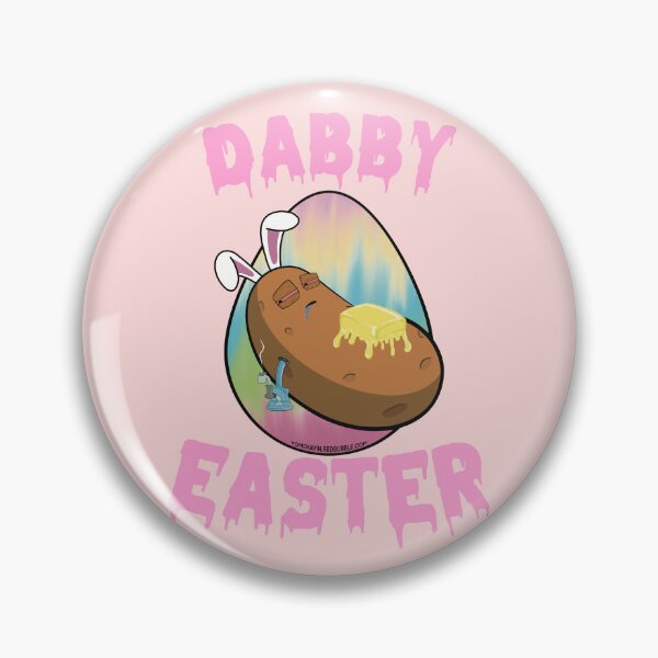 Item preview, Dabby Easter-Funny Stoner Cartoon-Baked Potato Doing Dabs from a Dab Rig-Tie Dye Easter Egg designed and sold by YomeHayin.