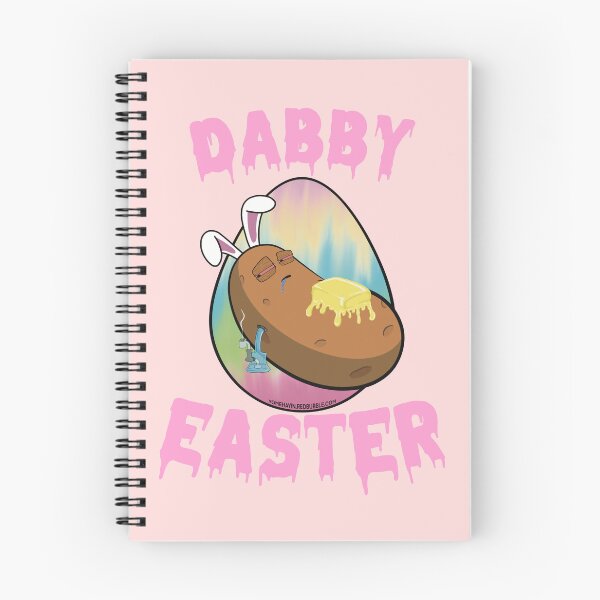 Item preview, Dabby Easter-Funny Stoner Cartoon-Baked Potato Doing Dabs from a Dab Rig-Tie Dye Easter Egg designed and sold by YomeHayin.