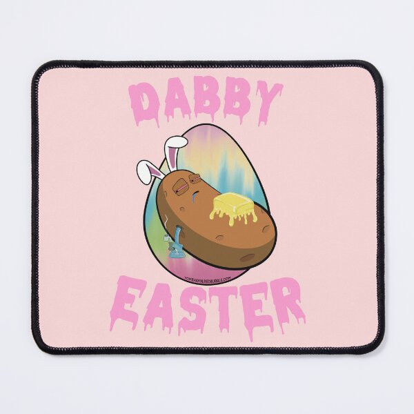 Item preview, Dabby Easter-Funny Stoner Cartoon-Baked Potato Doing Dabs from a Dab Rig-Tie Dye Easter Egg designed and sold by YomeHayin.