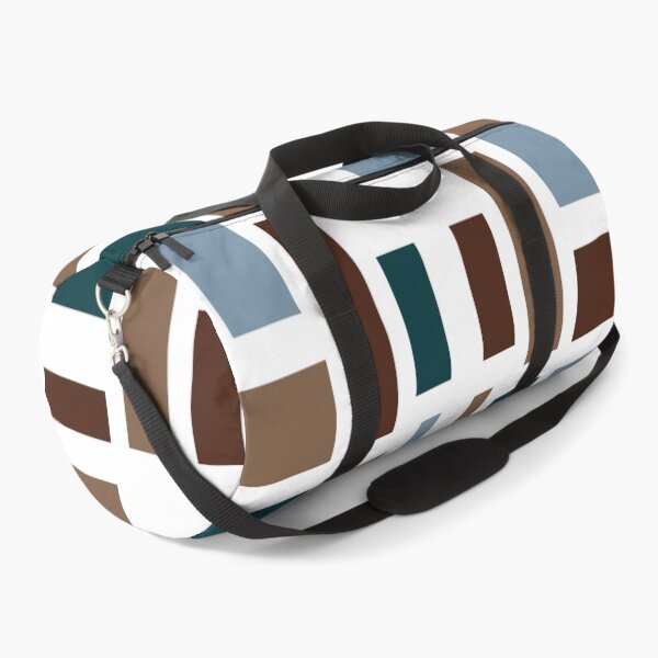 Item preview, Geometric Art Deco Style Blue Brown White Outline designed and sold by taiche.