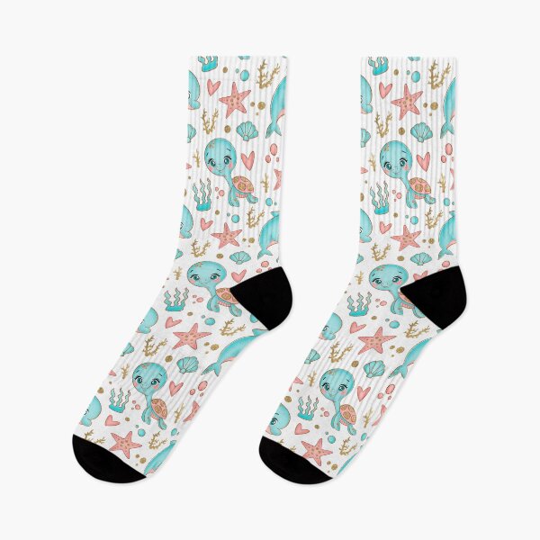 Item preview, Dolphins and turtles pattern designed and sold by RedTomasB.