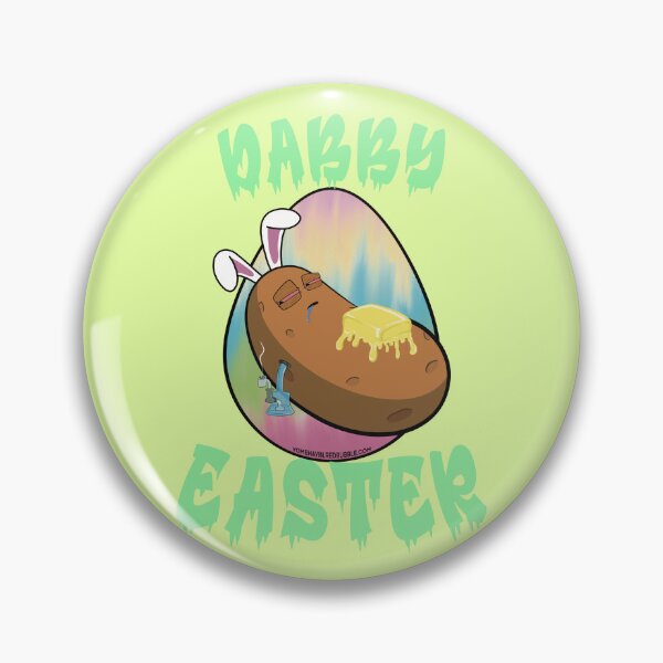 Item preview, Dabby Easter-Funny Stoner Cartoon-Baked Potato Doing Dabs from a Dab Rig-Tie Dye Easter Egg designed and sold by YomeHayin.