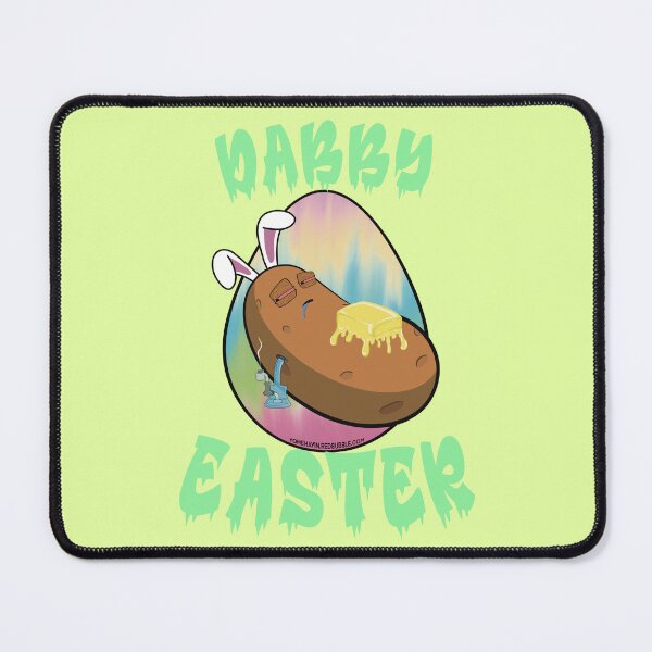 Item preview, Dabby Easter-Funny Stoner Cartoon-Baked Potato Doing Dabs from a Dab Rig-Tie Dye Easter Egg designed and sold by YomeHayin.
