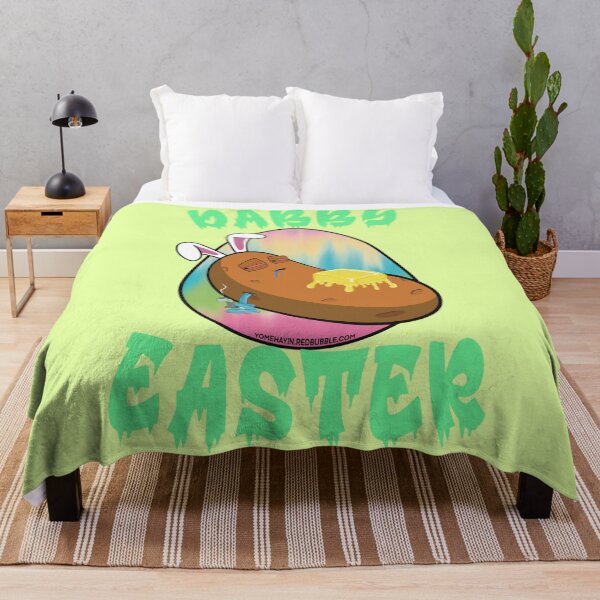 Item preview, Dabby Easter-Funny Stoner Cartoon-Baked Potato Doing Dabs from a Dab Rig-Tie Dye Easter Egg designed and sold by YomeHayin.