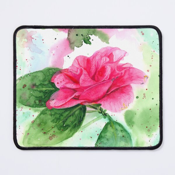 Item preview, Camelia flower - watercolour painting designed and sold by Karottenlotte.