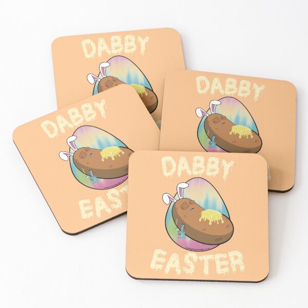 Item preview, Dabby Easter-Funny Stoner Cartoon-Baked Potato Doing Dabs from a Dab Rig-Tie Dye Easter Egg designed and sold by YomeHayin.