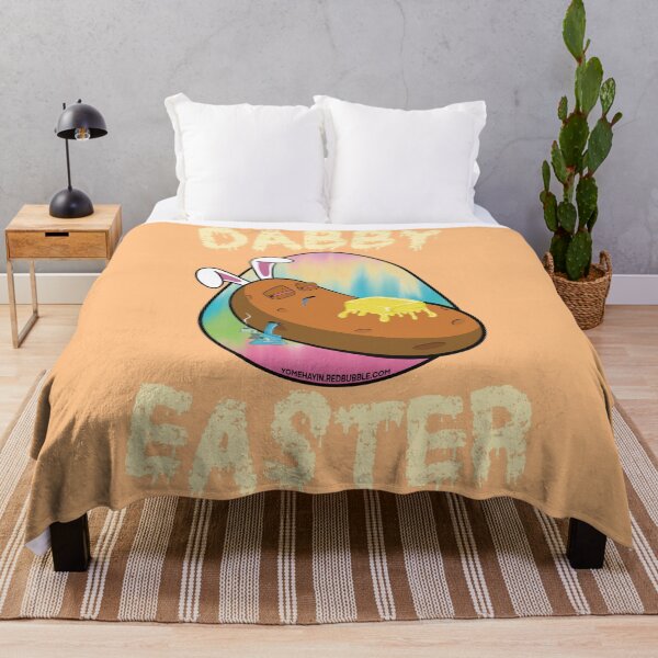 Item preview, Dabby Easter-Funny Stoner Cartoon-Baked Potato Doing Dabs from a Dab Rig-Tie Dye Easter Egg designed and sold by YomeHayin.