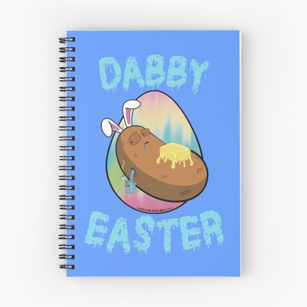 Item preview, Dabby Easter-Funny Stoner Cartoon-Baked Potato Doing Dabs from a Dab Rig-Tie Dye Easter Egg designed and sold by YomeHayin.