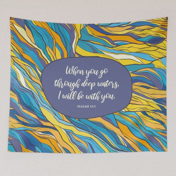 Item preview, When you go through deep waters, I will be with you. - Isaiah 43:2 designed and sold by StudioCitrine.