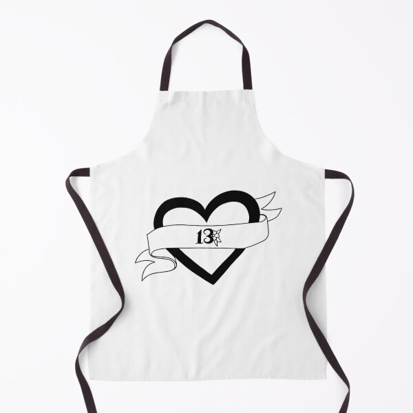 Item preview, Heart with ribbon and the and number 13 . Old school retro illustration . designed and sold by Sunshine2504.