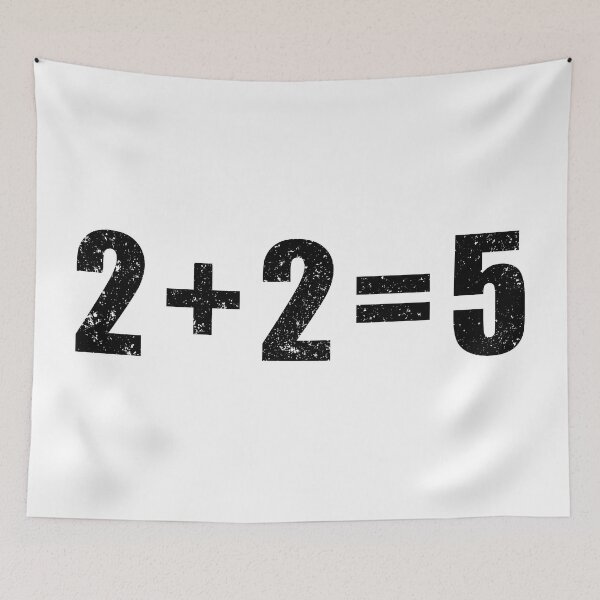 Item preview, 2 plus 2 equals 5, 2+2=5, 1984 designed and sold by ArtOfRebellion.