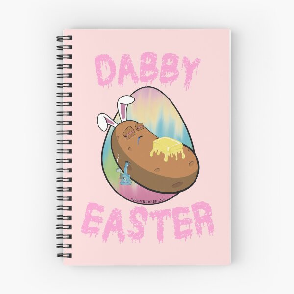 Item preview, Dabby Easter-Funny Stoner Cartoon-Baked Potato Doing Dabs from a Dab Rig-Tie Dye Easter Egg designed and sold by YomeHayin.
