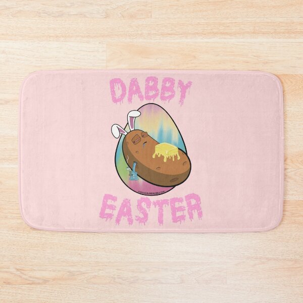 Item preview, Dabby Easter-Funny Stoner Cartoon-Baked Potato Doing Dabs from a Dab Rig-Tie Dye Easter Egg designed and sold by YomeHayin.