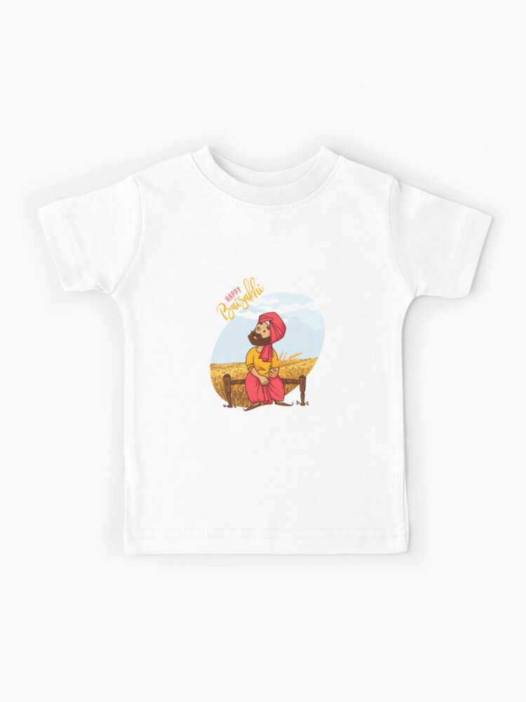 Thumbnail 1 of 2, Kids T-Shirt, Happy Baisakhi designed and sold by DesiBoli.