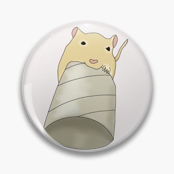 Item preview, Cute golden gerbil eating toilet roll designed and sold by Becky-Marie.