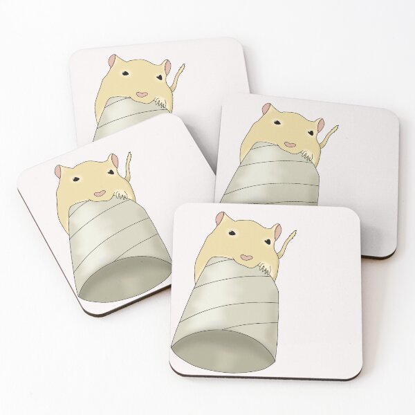 Item preview, Cute golden gerbil eating toilet roll designed and sold by Becky-Marie.