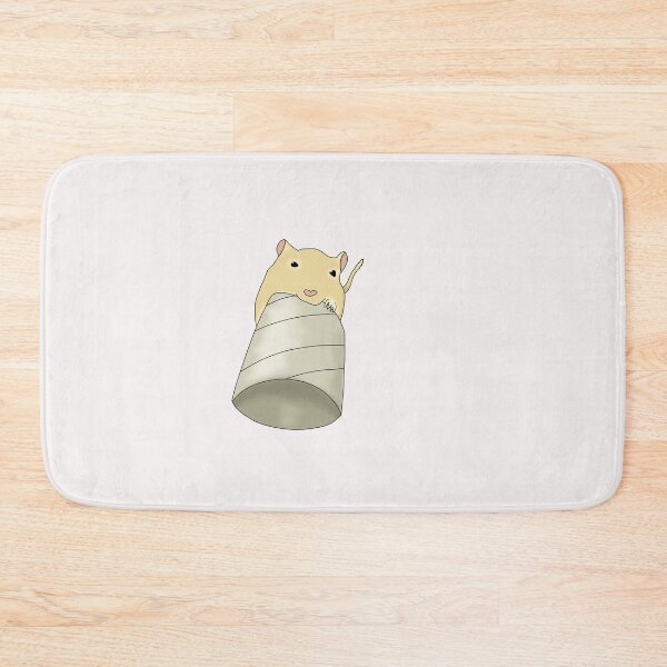 Item preview, Cute golden gerbil eating toilet roll designed and sold by Becky-Marie.