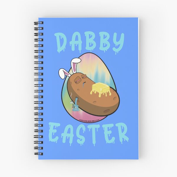 Item preview, Dabby Easter-Funny Stoner Cartoon-Baked Potato Doing Dabs from a Dab Rig-Tie Dye Easter Egg designed and sold by YomeHayin.