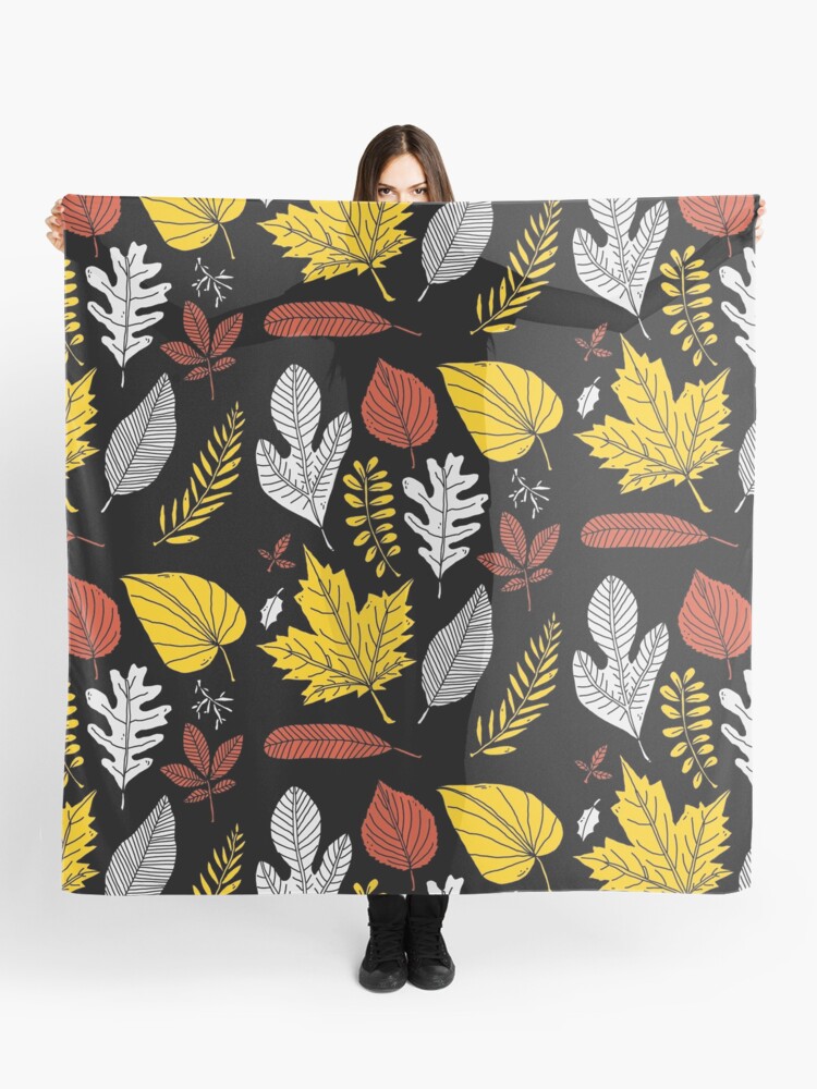 Thumbnail 1 of 3, Scarf, Leaves designed and sold by RonanLynam.