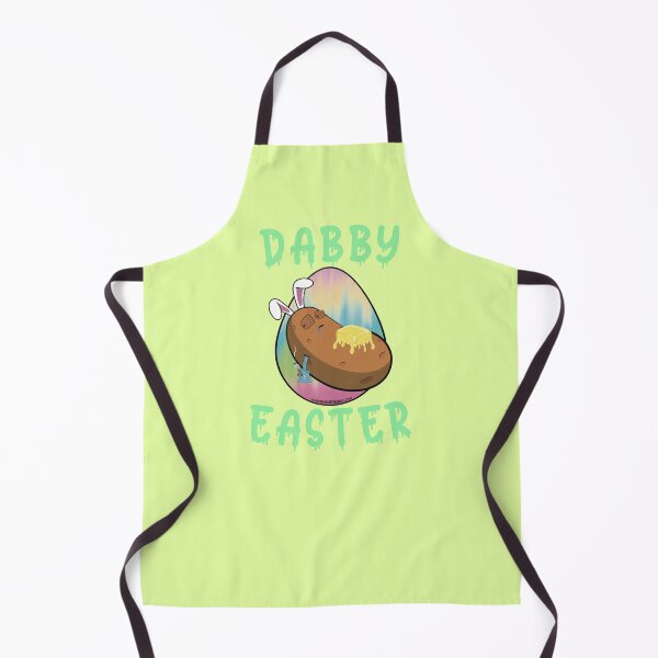 Item preview, Dabby Easter-Funny Stoner Cartoon-Baked Potato Doing Dabs from a Dab Rig-Tie Dye Easter Egg designed and sold by YomeHayin.