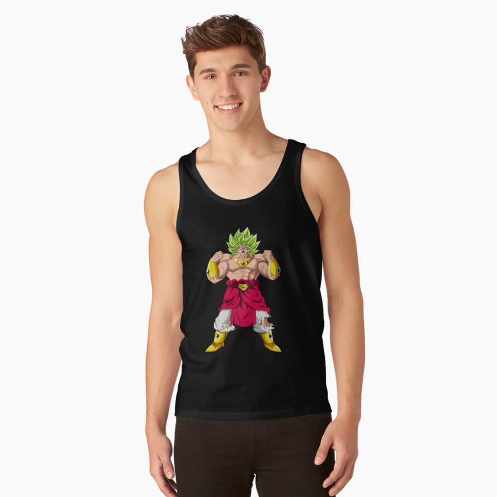 Dragon Ball Super Parody Black Boys Kids Tank Top - Broly Super Saiyajin  (Funny Dragon Ball Super Parody - High Quality Tank Top - Size 1191 - Ref :  1191)