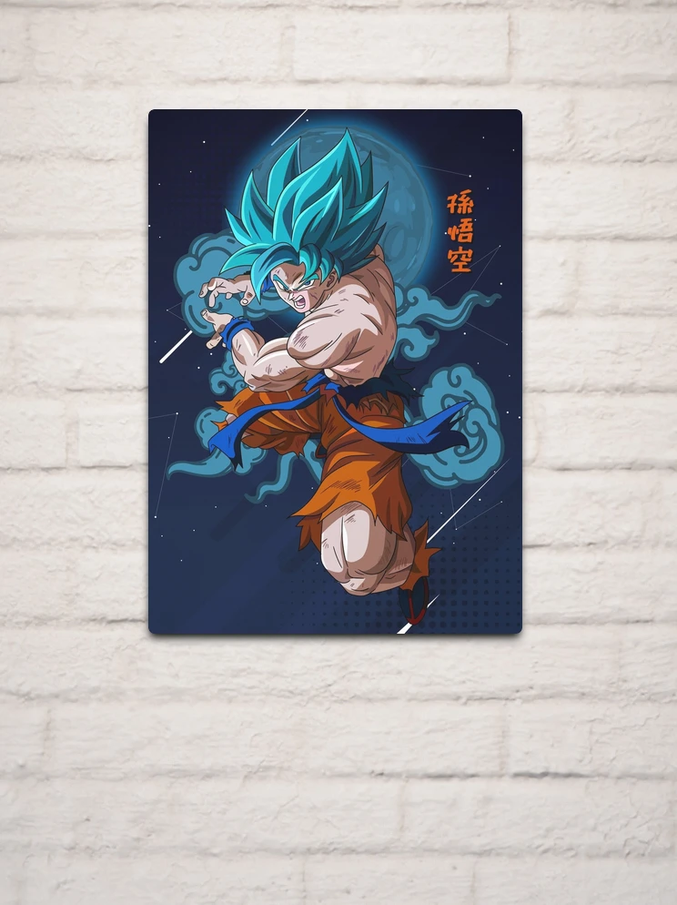 Goku SSJ 3 Blue Metal Print for Sale by Aristote