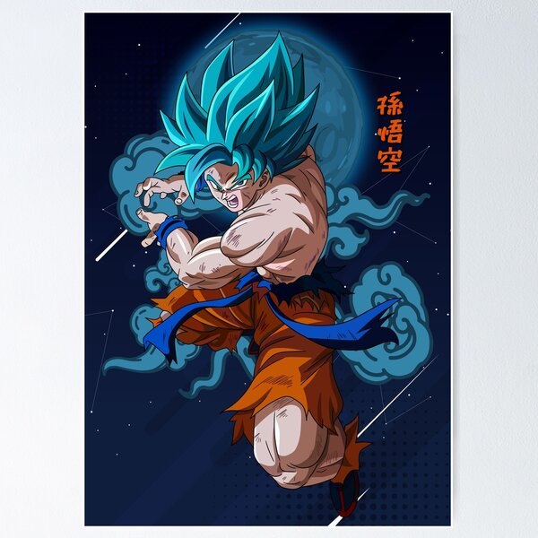 Dragon Ball Super Poster Goku Black SuperSJ Rose 12inx18in Free