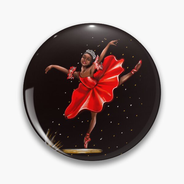 Item preview, Dance Ballet, African American ballerina dancing in red pointe shoes - ballerina dancing pirouette red tutu and pointe shoes  - brown skin ballerina designed and sold by Artonmytee.